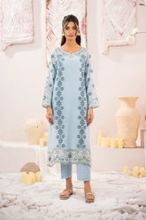 IZNIK - 3PC LAWN BORER EMBROIDERED SHIRT WITH CHIFFON PRINTED DUPATTA AND TROUSER - HZG2222